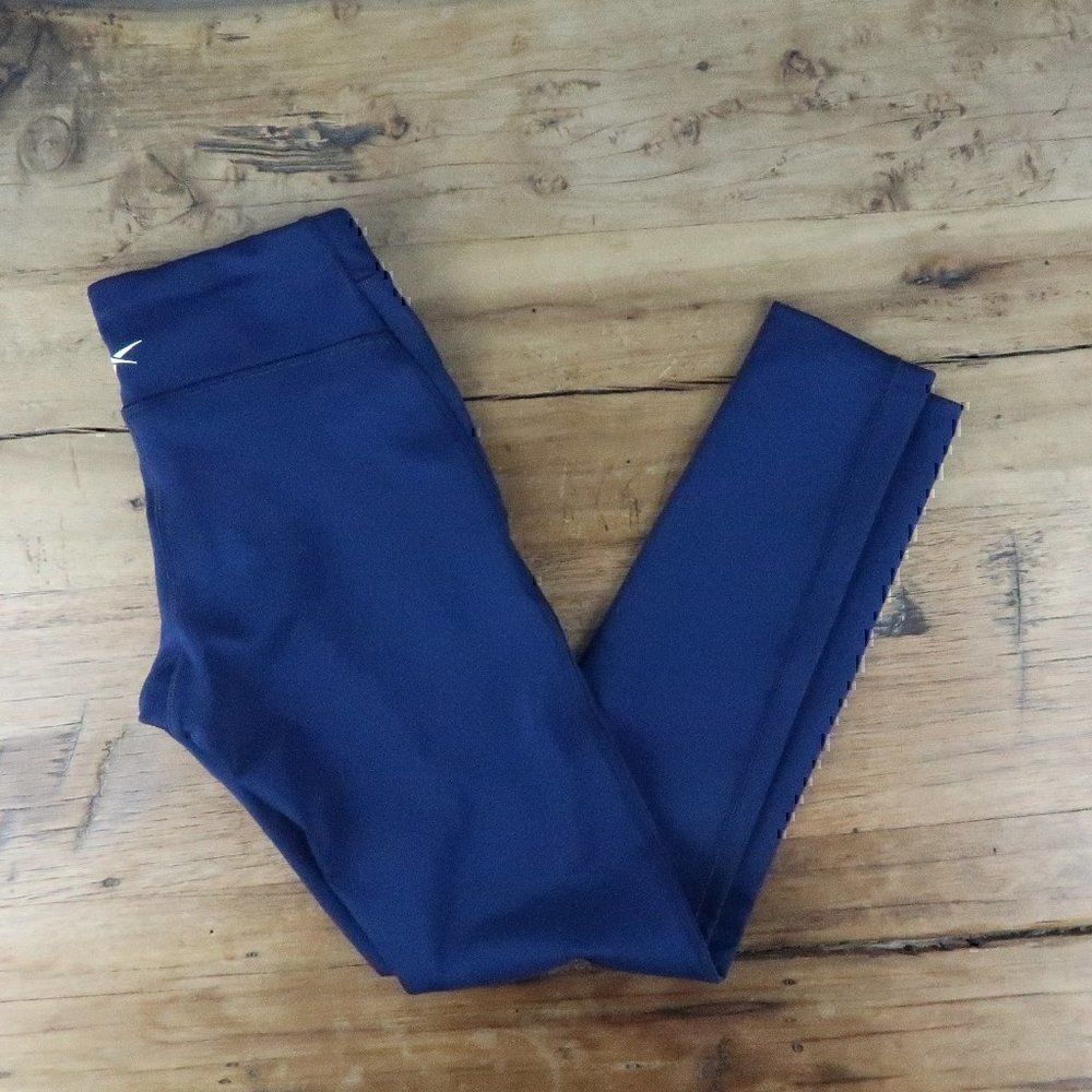 REEBOK NAVY BLUE LOW RISE COMPRESSION LEGGINGS SIZE X SMALL